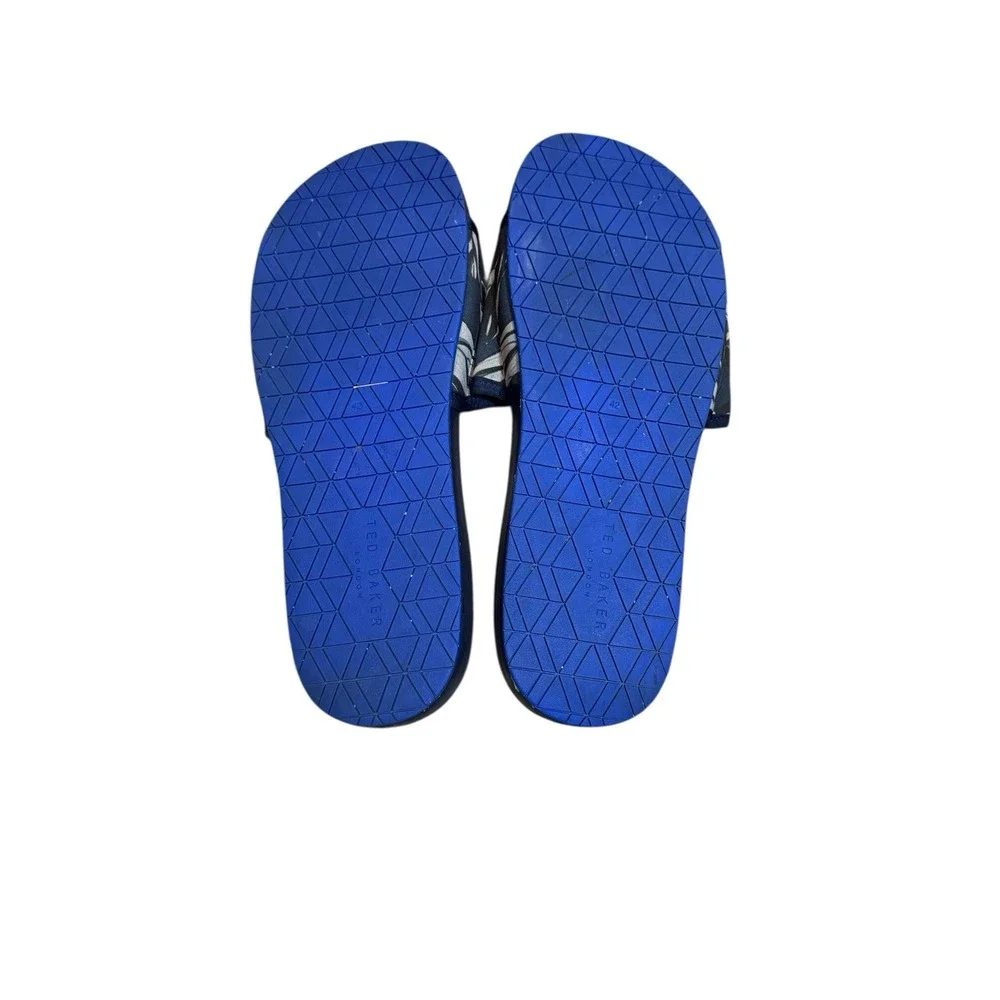 Ted Baker Men's Sauldi Slide Dark Blue Tropical‎ Summer Parrot Size 42 (9 US)